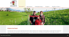 Desktop Screenshot of erlebnishof.ch